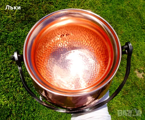 Меден котел,менче 6 л.,чиста червена мед. , снимка 6 - Антикварни и старинни предмети - 50169089