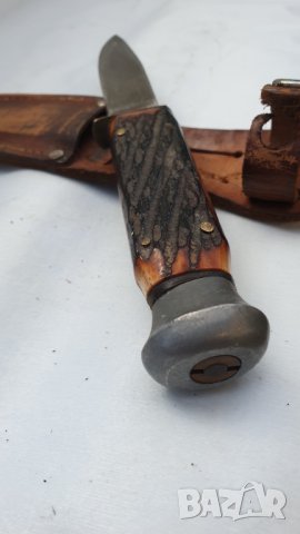 Стар нож Солинген с кания, снимка 8 - Антикварни и старинни предмети - 42866595