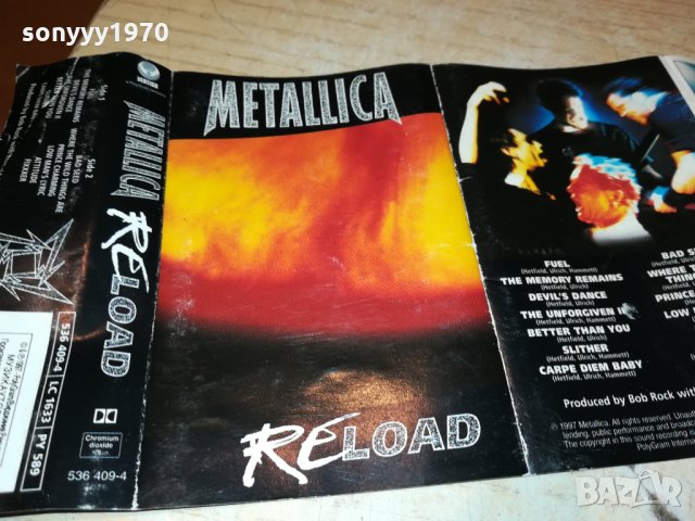 METALLICA RELOAD-original tape-АУДИОКАСЕТА 0810211546, снимка 12 - Аудио касети - 34394588