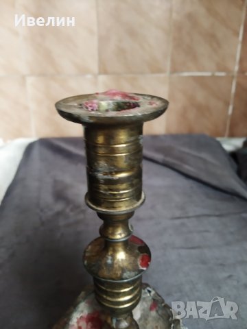 стар метален свещник, снимка 4 - Антикварни и старинни предмети - 29365342