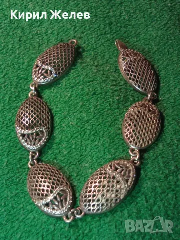 СТИЛНА АЖУРНА СРЕБЪРНА ГРИВНА СРЕБРО 925 с ИСКРЯЩИ ЦИРКОНИ и НУЖДА от НОВА ЗАКОПЧАЛКА 26444, снимка 13 - Гривни - 46419895