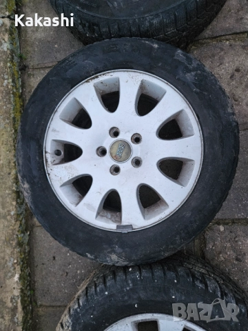 16 5х112 лети джант със зимни гуми 205 55 16 за Audi Vw Seat Skoda, снимка 3 - Гуми и джанти - 52046977