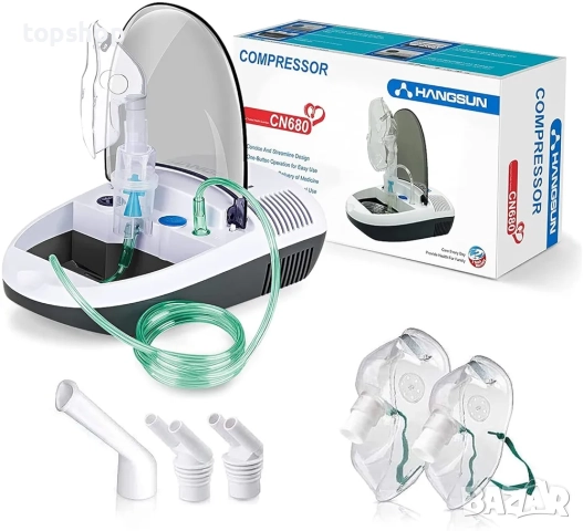 Чисто нова Компактна компресорна небулизаторна система CN680 , снимка 9 - Друга електроника - 52041407
