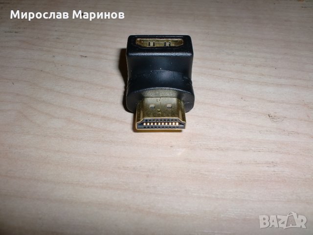46.Преходник мъжки HDMI-Type-A (Full-Size) към(женски)Female HDMI Type-A (Full-Size) разположен под , снимка 2 - Кабели и адаптери - 31985819