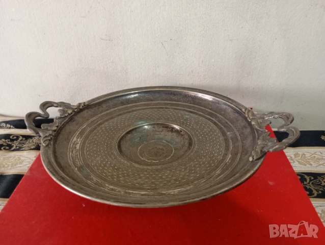 Посребрена купа,фруктиера арт деко