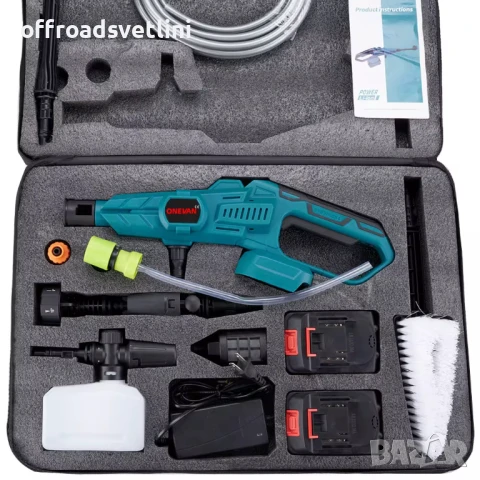 Акумулаторна водоструйка 200 bar 3500W с дисплей 2 батерии с аксесоари, снимка 5 - Аксесоари и консумативи - 51056734