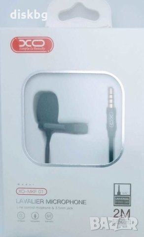 Нов микрофон за мобилен телефон с 3,5мм жак ХО-MKF 01, тип брошка, снимка 2 - Селфи стикове, аксесоари - 31680254