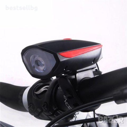 Фенер фар за велосипед предни светлини полицейска сирена звънец колело, снимка 4 - Аксесоари за велосипеди - 29092500