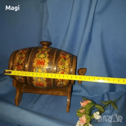 Пирографирано буренце, снимка 4 - Антикварни и старинни предмети - 52873112