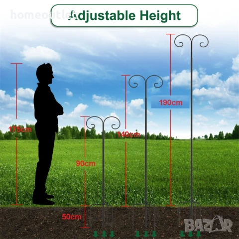 ПРОМОЦИЯ Универсален градински аксесоар за окачване на саксии, соларни лампи и др. (к-кт о, снимка 5 - Градински мебели, декорация  - 50700256