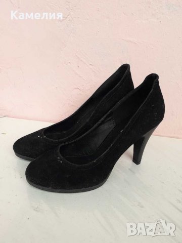 Черни обувки, №38, снимка 4 - Дамски обувки на ток - 29696384