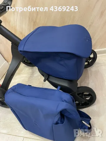 Детска Количка  Stokke® Xplory® X + бебешки кош - цвят Royal Blue, снимка 11 - Детски колички - 49715270