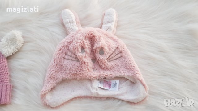 Бебешка зимна шапка Зайче 6-12 месеца, снимка 3 - Други - 38914600