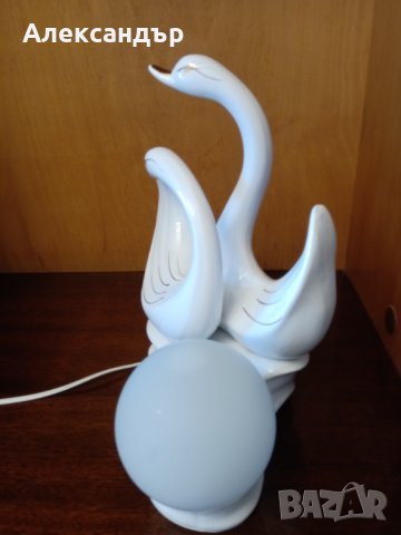 Порцеланова нощна лампа, снимка 3 - Настолни лампи - 42256556