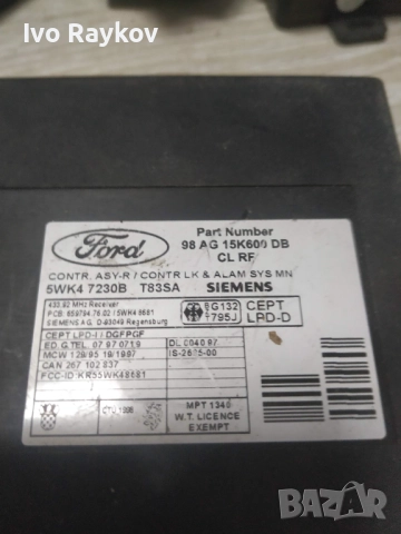 Комфорт Контрол Модул за Ford Focus SIEMENS 5WK4 7230B, 5WK47230B, 98AG 15K600 DB, 98AG15K600DB, снимка 3 - Части - 52382482