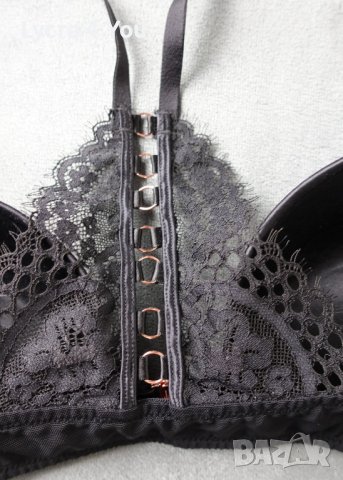 Noir by Hunkemoller луксозен черен сутиен с предно закопчаване, снимка 5 - Бельо - 40475734