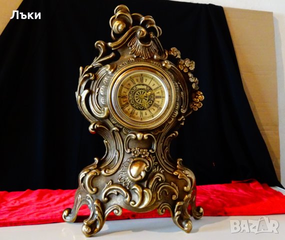 Бронзов механичен каминен часовник,барок. , снимка 15 - Антикварни и старинни предмети - 31446709