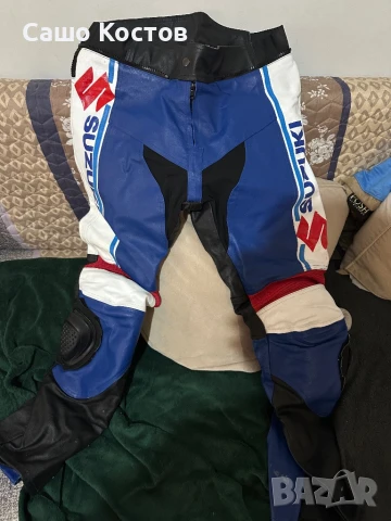 Кожен мото екип от дер части с ГЪРБИЦА SUZUKI gsxR, снимка 6 - Други - 51326777