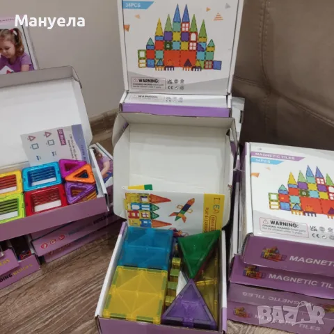 Магнитен конструктор 38 части , снимка 4 - Конструктори - 48299797