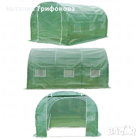 Резервно покривало за оранжерия 3x2x2м – Армирано UV , с цип и прозорци (без рамка), снимка 8 - Оранжерии - 54087480