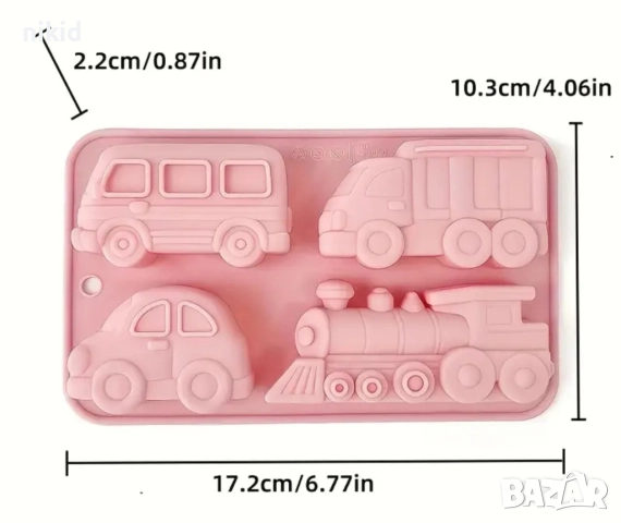 Автомобил кола Автобус Камион Влак дълбоки силиконов молд форма фондан шоколад гипс сапун декор, снимка 2 - Форми - 52597363