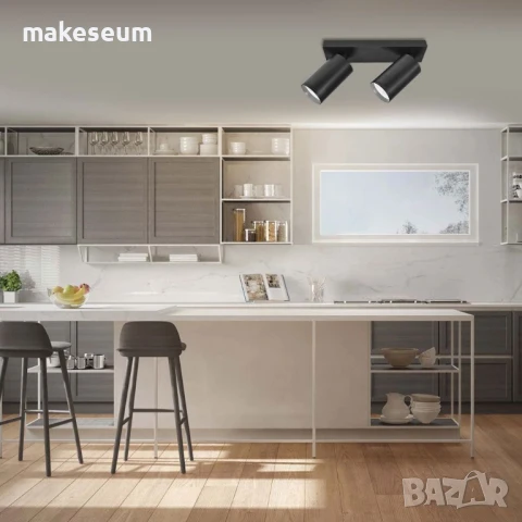 Линеен спот за таван SP712 BK-2L LUX ∙ черен ∙ 2xGU10, снимка 3 - Лампи за таван - 51217413