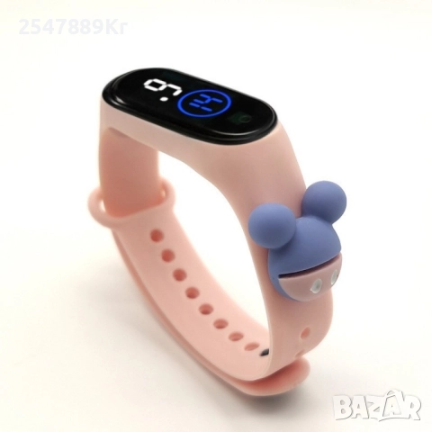 Детски LED часовник, водоустойчив, гумена каишка, цифров дисплей, снимка 2 - Смарт гривни - 51432576