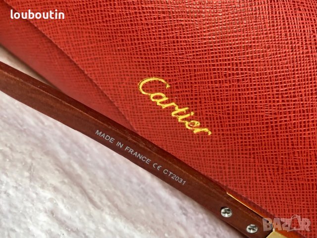 Cartier висок клас мъжки слънчеви очила авиатор с дървени дръжки, снимка 14 - Слънчеви и диоптрични очила - 42843343