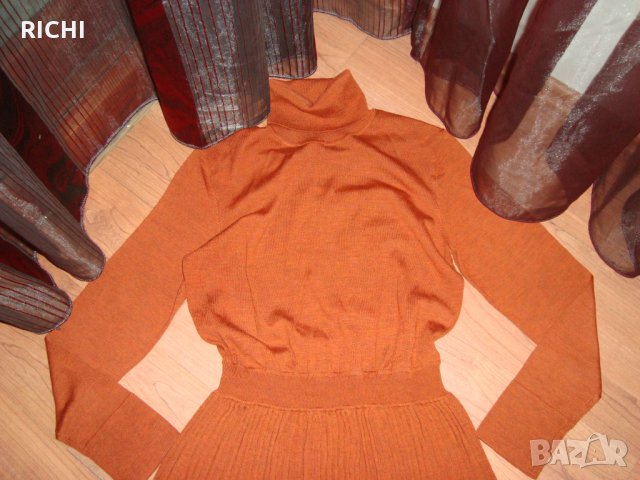 CALVIN KLEIN SUPERFINE FLARE DRESS-нова рокля вълна, снимка 4 - Рокли - 35431541