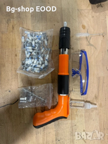 Пистолет за пирони професионален + 50 пирона, 5 степени мощност, снимка 8 - Други инструменти - 54091116