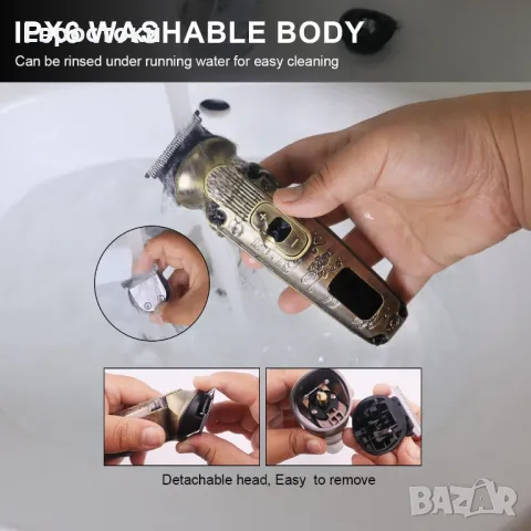 Hatteker Машинка за подстригване. Комплект за подстригване на брада T-Blade, на мустаци, снимка 7 - Машинки за подстригване - 49831320