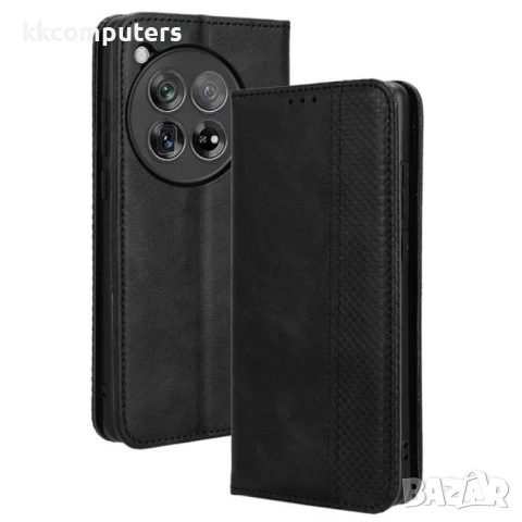 OnePlus Ace 3 5G / 12R 5G Retro Texture Wallet Калъф и Протектор