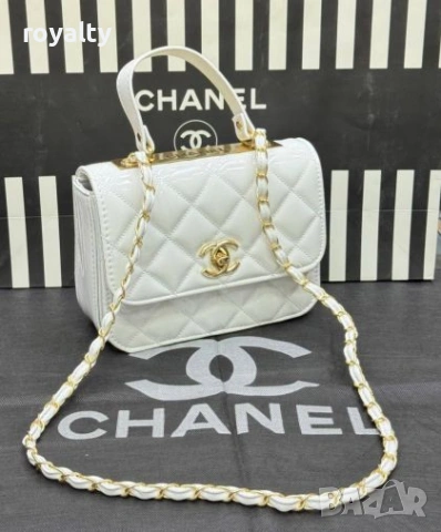 Ch🅰️nel Нова Бяла Дамска Кожена Чанта Ш🅰️нел