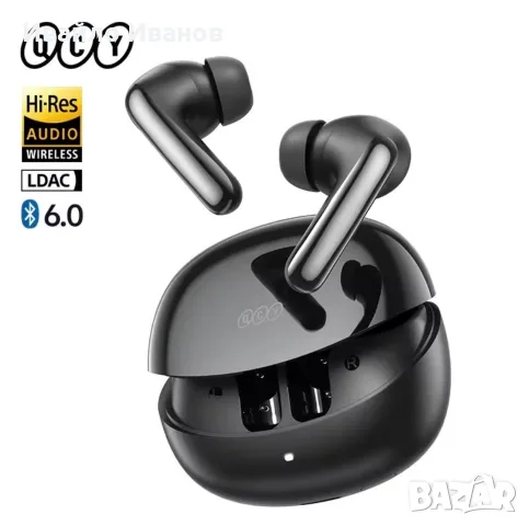   Безжични слушалки QCY MeloBuds N60 - BT6.0, Ai ENC+ANC, LDAC, TWS, APK EQ