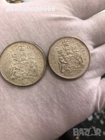 Сребърни монети Canada 50 cents, 1965-1966, снимка 12 - Нумизматика и бонистика - 40504695
