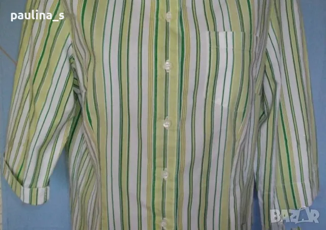 Два различни броя / Дамска риза от органичен памук в райе , снимка 11 - Ризи - 14505690