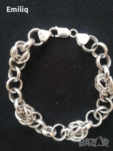  Масивна Сребърна Гривна