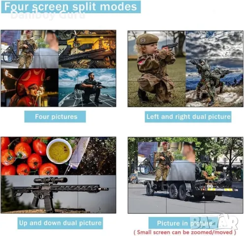 4K@60Hz 3х3 HDMI контролер за видео стена, с функция pip и multiviewer, Video Wall Controller, снимка 4 - Плейъри, домашно кино, прожектори - 49744474