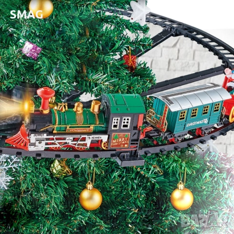 Коледен влак на релси със светлина и звук – 30 части_1231117, снимка 3 - Влакчета, самолети, хеликоптери - 52330583