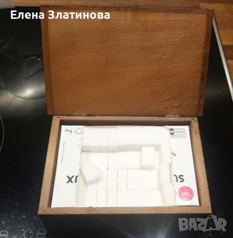 Дървена кутия за захар, снимка 2 - Аксесоари за кухня - 44245777