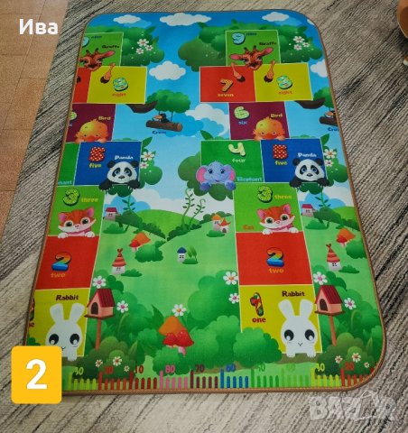 НОВА Двулицева постелка за игра / килимче / подложка за бебе и дете, снимка 6 - Други - 39465756