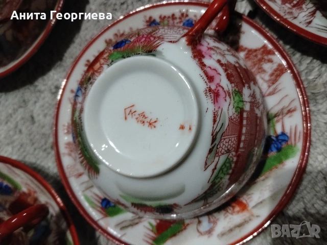 Японски порцеланов сервиз ръчна изработка , снимка 9 - Антикварни и старинни предмети - 53941802