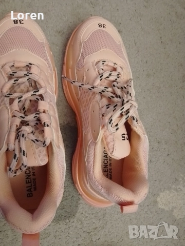 *Balenciaga*Нови!Маратонки цвят пепел от рози, снимка 4 - Маратонки - 52655863