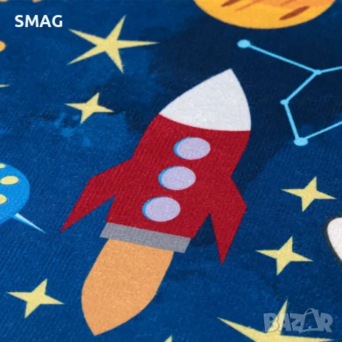 Декоративна правоъгълна постелка килим с космос 90x60см S_1214363, снимка 2 - Килими - 47761082