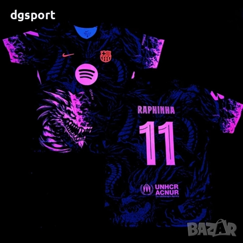 Флуоресцентна футболна фланелка на Барселона #Рафиня#11!, снимка 6 - Футбол - 52063636