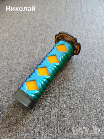 Меч катана с хамелеонова зелено и синя оплетка и разтегателно острие, снимка 10 - Образователни игри - 51573986