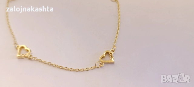 Нова-Златна гривна-2,28гр/14кр, снимка 4 - Гривни - 52735093