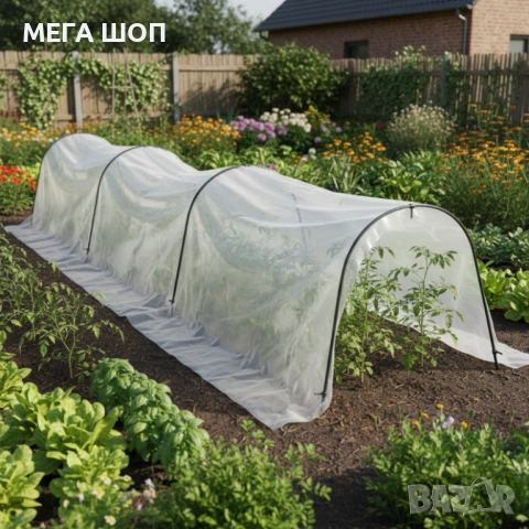 Мини оранжерия - сгъваема, практична и идеална за всеки градинар  - 1.8 х 10м, снимка 2 - Оранжерии - 53917952