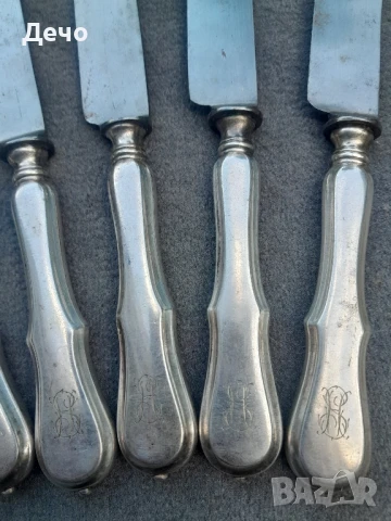 Berndord 100 годишни 8 Alpaca Silver  дебело посребрени ножове.Много качествени и без забележки., снимка 6 - Антикварни и старинни предмети - 50479884