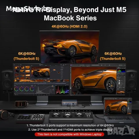 iVANKY 23 в 1 FusionDock Max 2 за Thunderbolt 5, снимка 9 - Друга електроника - 56442142